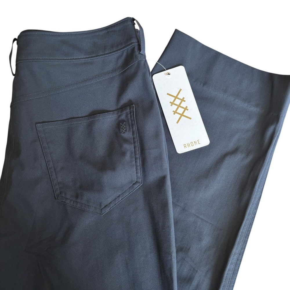 NEW Rhone Commuter Pants Straight Leg High Rise Womens 10 Navy Blue Stretch $148